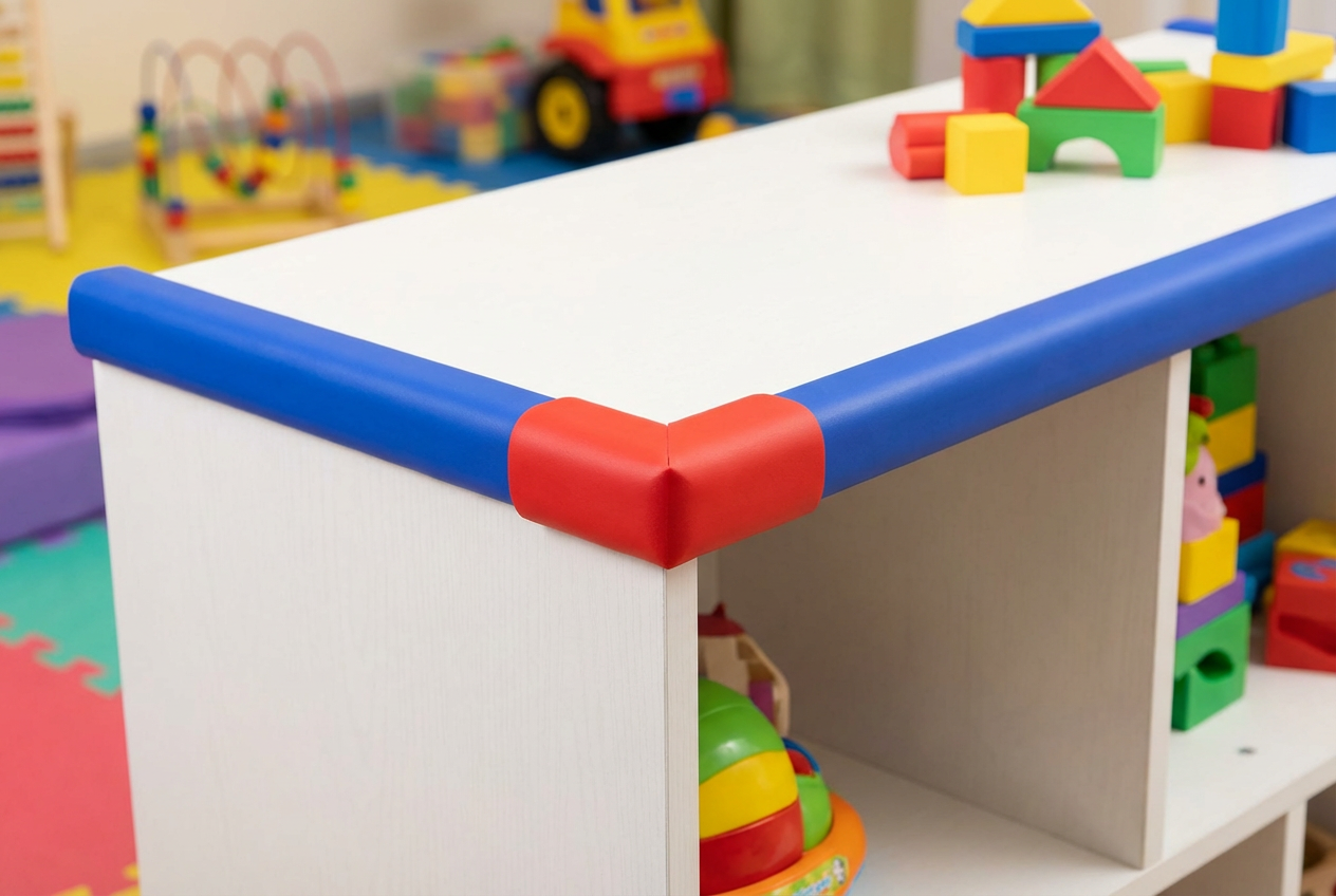 Bandă protecție muchii pentru mobilier în grădinițe, școli și locuri de joacă