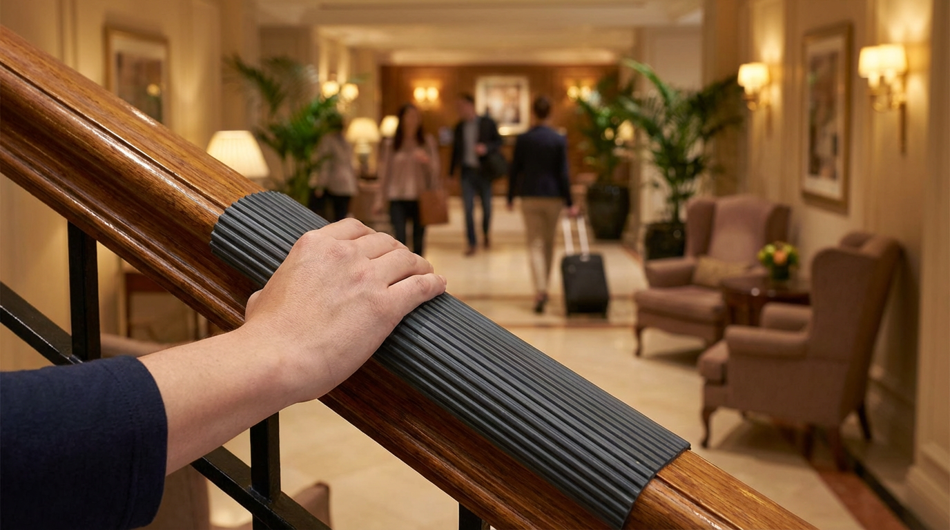 Protecție balustradă antialunecare pentru hoteluri și restaurante – soluție esențială pentru siguranța clienților