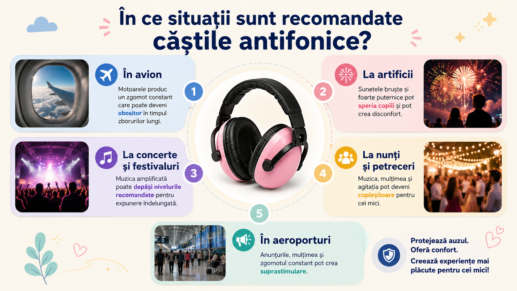 casti antifonice copii