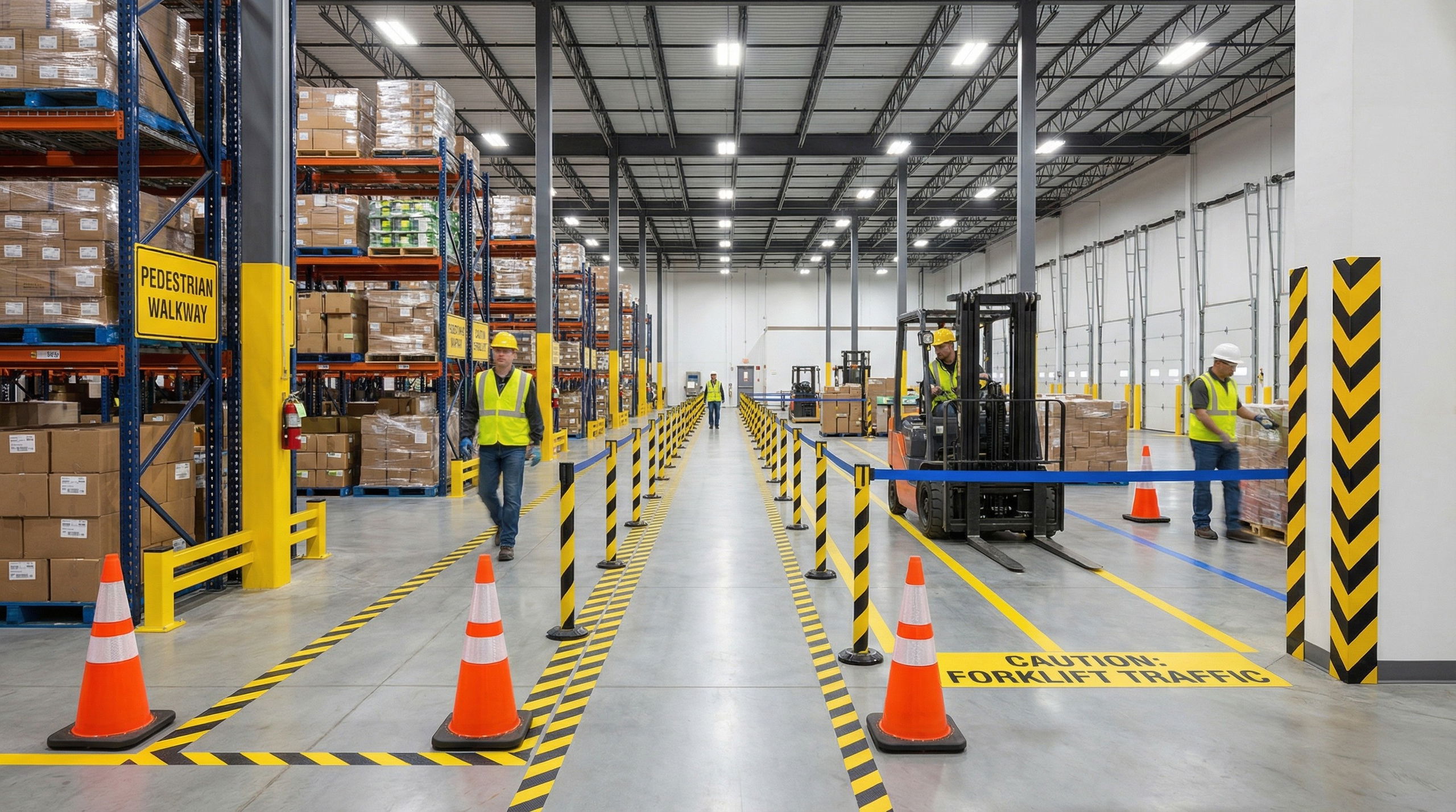 Siguranța traficului pietonal în depozite: cum previi accidentele în zonele cu trafic intens