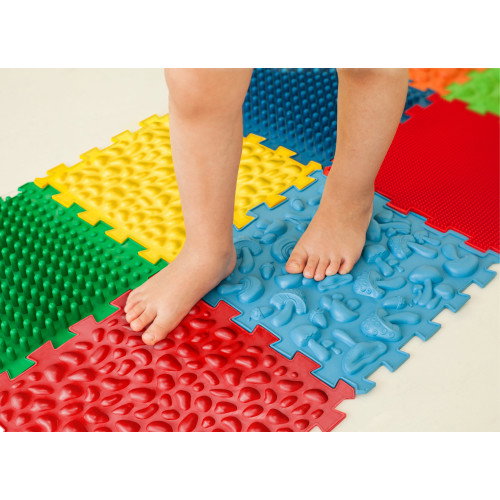 Covorașe - Covoraș ortopedic pentru masaj Puzzle "Mix" 10 elemente