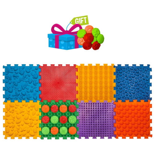 Covorașe - Covoraș de masaj "Ortek Mix Puzzle-uri" 8 elemente + "Modele" cadou