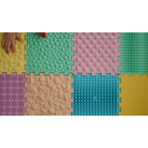 Covoraș de masaj "Mix Puzzle-uri" 12 elemente Pastel [2]