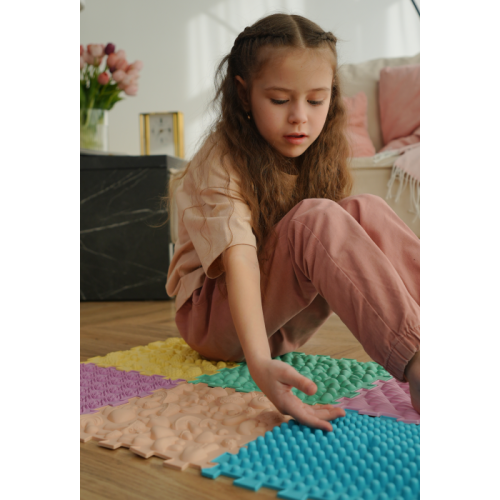 Covoraș de masaj Puzzle Mix Pastel 6 elemente [4]