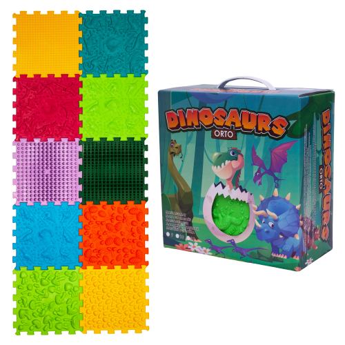 Covorașe - Covoraș de masaj Ortek Dinozauri Puzzle-uri 10 elemente