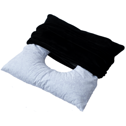 Produse de îngrijire personală - Pernă ortopedică rectală cu hrișcă în husă cu fermoar Ortek  40x40 cm