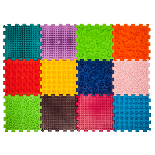 Covoraș de masaj Ortek Puzzle-uri 12 el. + 8 triunghiuri [4]