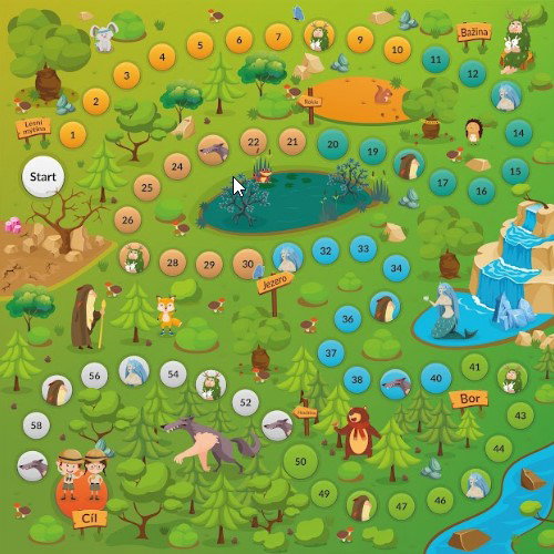 Covoraș ortopedic pentru masaj Puzzle "Mix" 10 elemente + jocul "Aventurile din pădure" [4]
