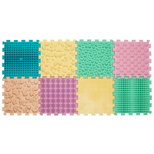 Covorașe - Covoraș de masaj Puzzle Mix Pastel 8 elemente