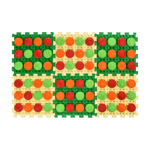 Covorașe - Covoraș de masaj "Ortek Mix Puzzle-uri" 6 elemente + 6 seturi de module "Modele"