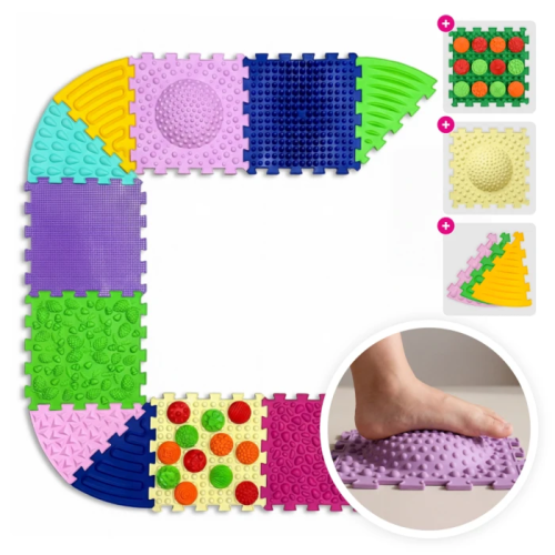 Covorașe - Covoraș de masaj "Ortek Multi Mix" 6 elemente + 6 sectoare