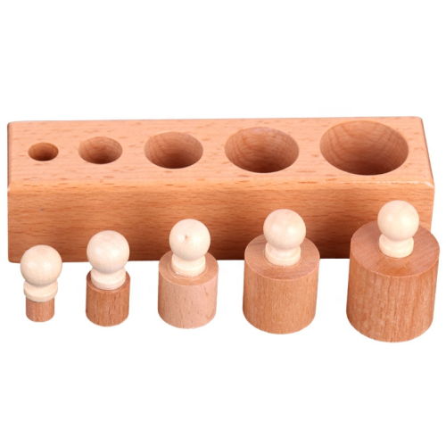 Set de cilindri din lemn Montessori Jucărie educativă [4]