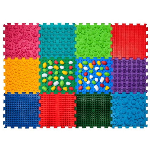 Covoraș de masaj "Ortek Mix Puzzle-uri" 12 elemente + "Pietre" [3]