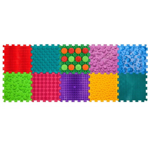 Covoraș de masaj "Ortek Mix Puzzle-uri" 10 elemente + "Modele" cadou [3]