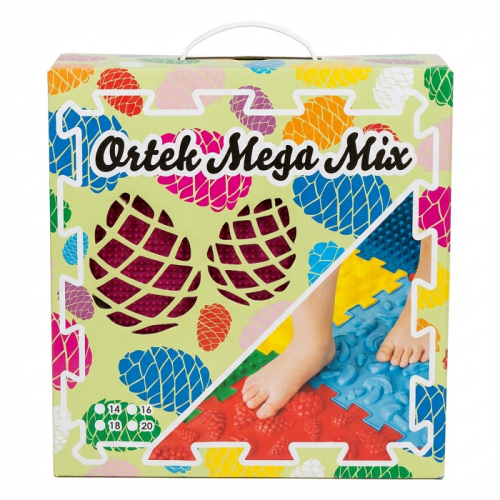 Saltea de masaj Ortek Mega Mix Puzzle 12 piese + 8 sectoare PASTEL [3]
