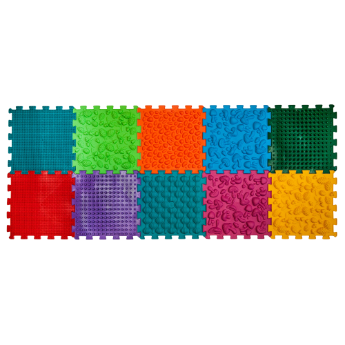 Covoraș ortopedic pentru masaj Puzzle "Mix" 10 elemente + jocul "Aventurile din pădure" [3]