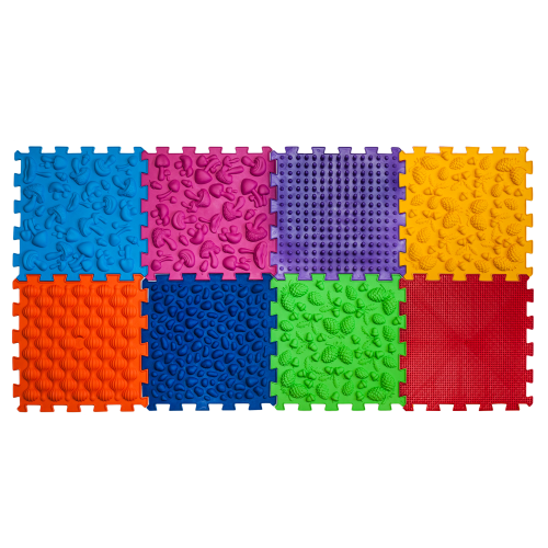 Covoraș ortopedic pentru masaj Puzzle "Mix" 8 elemente [2]