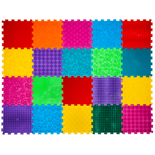 Covoraș ortopedic pentru masaj Puzzle "Mix" 20 elemente [2]