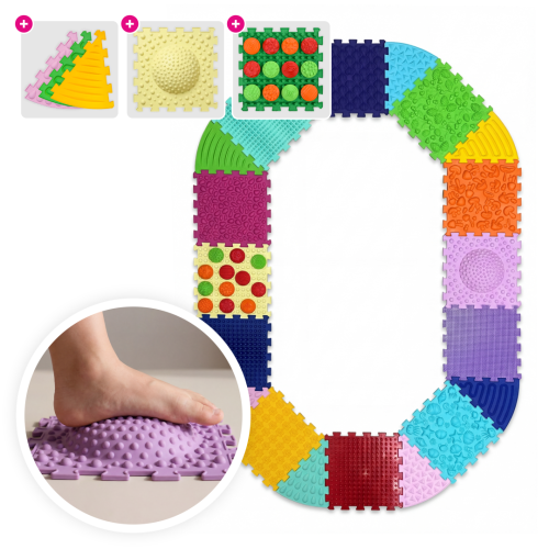 Covorașe - Covoraș de masaj "Ortek Multi Mix" 12 elemente + 8 sectoare