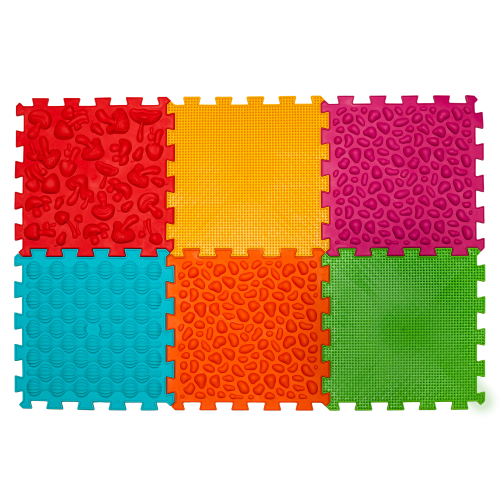 Covorașe - Covoraș de masaj "Ortek Mix Puzzle-uri" 6 elemente MOALE