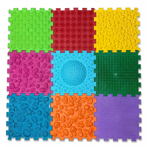 Covorașe - Covoraș de masaj "Ortek Mix Puzzle-uri" 9 elemente REÎNNOIT