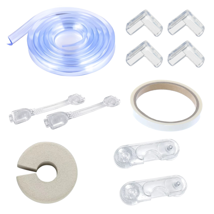 Set siguranță copii transparent pentru colțuri, muchii și dulapuri 12 buc [2]