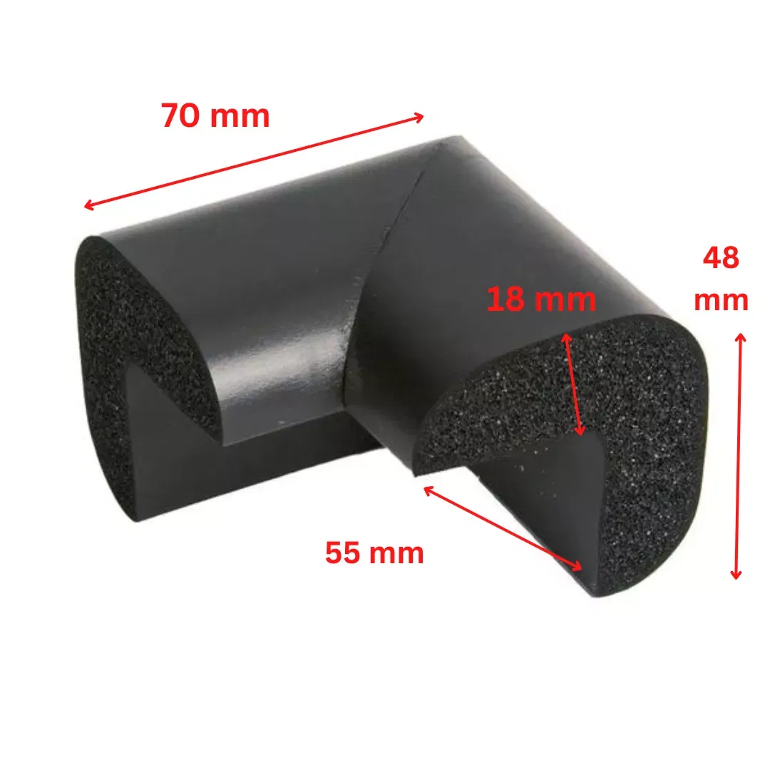 Aparatori colturi mobila, pentru uz industrial, negru, set 4 buc [2]