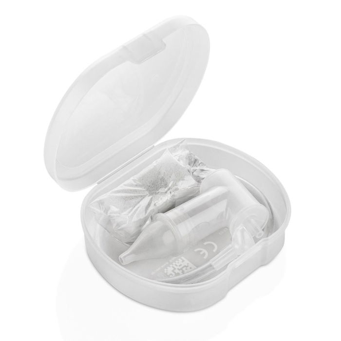 Aspirator nazal bebelusi, cu aspirare bucala, varf din silicon moale, sterilizabil la abur, cutie depozitare si 4 filtre, Reer 79139 [5]