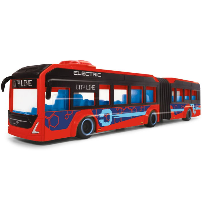 Autobuz Dickie Toys Volvo City Bus 40 cm rosu [4]