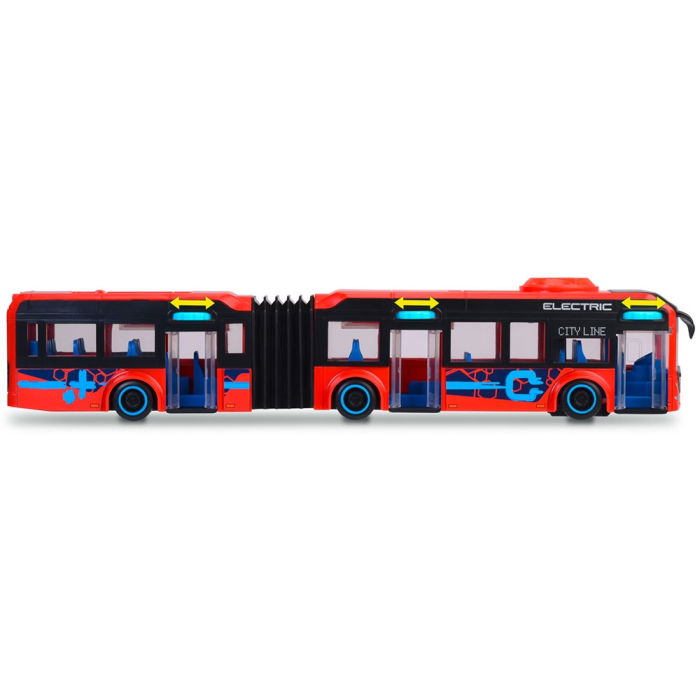 Autobuz Dickie Toys Volvo City Bus 40 cm rosu [6]