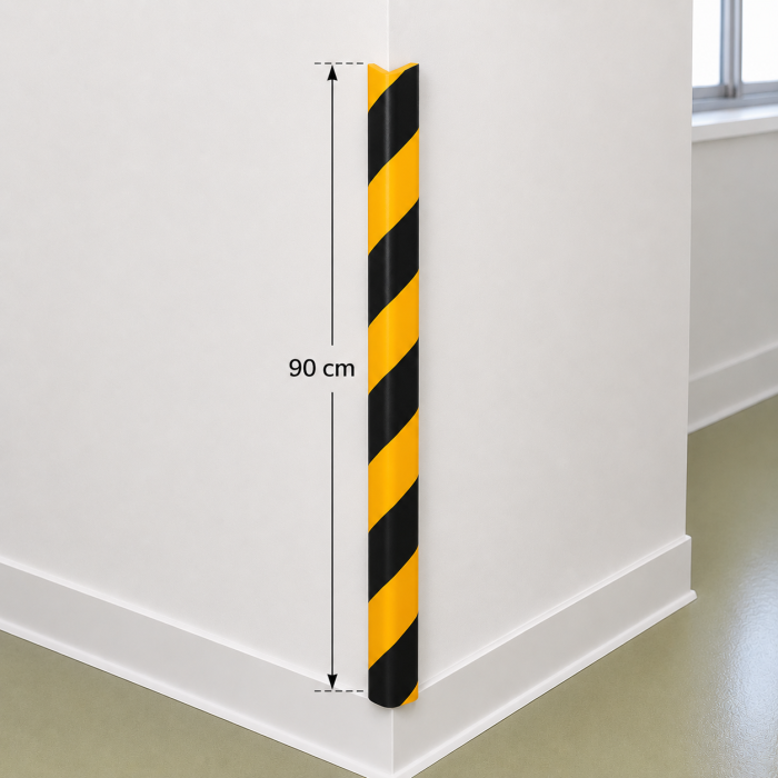 Bandă Protecție Colțuri, 90cm, Negru-Galben, Semnalizare [2]