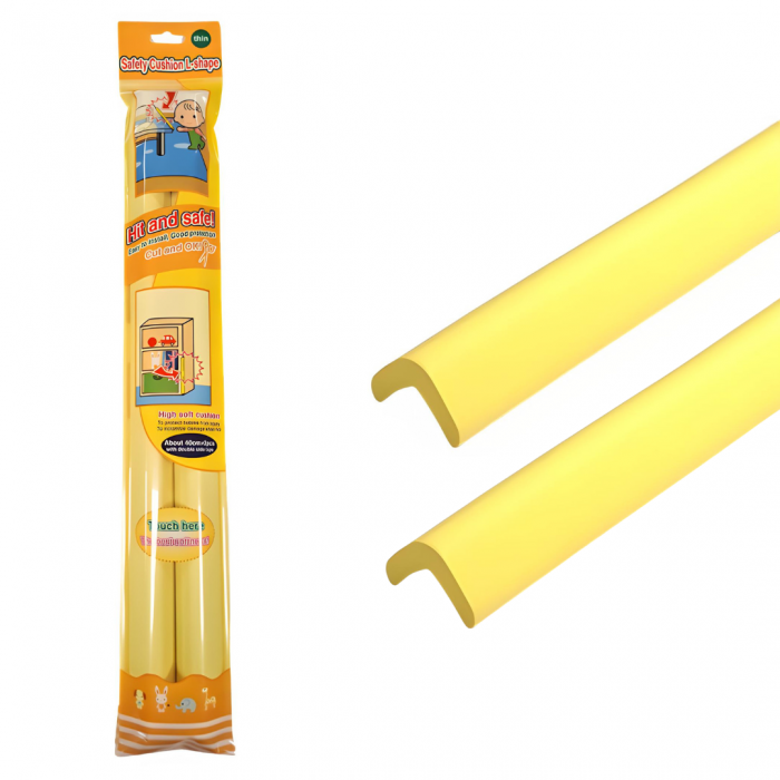 Banda Protectie Muchii Si Margini Set 2 buc 40cm Spuma Galben Pastel [1]
