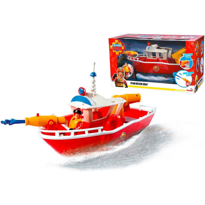 Barca Simba Fireman Sam Titan Fireboat 32 cm cu figurina si accesorii [17]