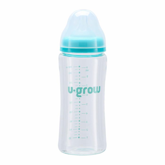 Biberon de sticla 260 ml+2 tetine extra, U-Grow [2]