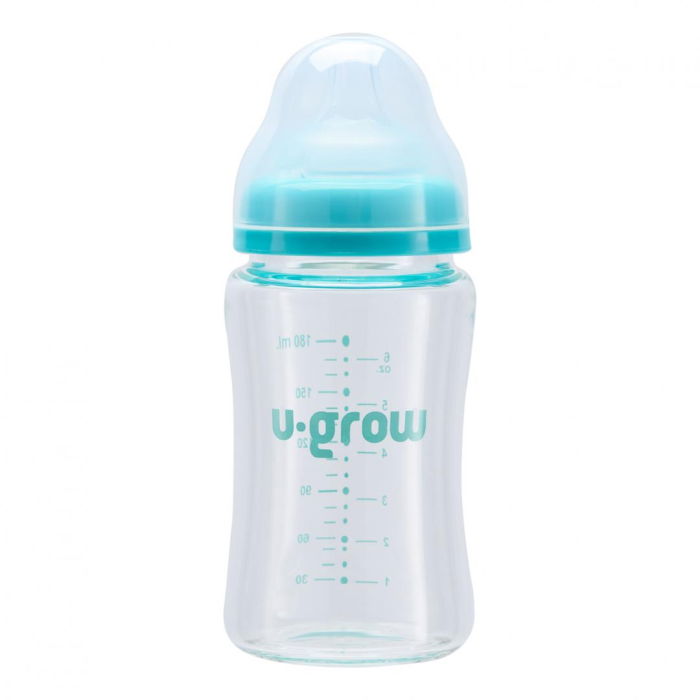 Biberon de sticla180 ml+2 tetine, U-Grow [2]