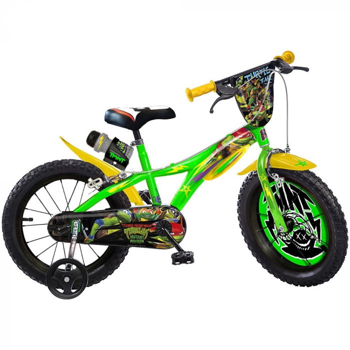 Bicicleta copii 4-7 ani,  Dino Bikes 14" Testoasele Ninja [1]