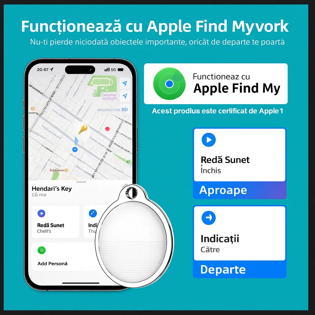 Brățară cu localizare GPS compatibilă AirTag – Liniște pentru părinți [5]