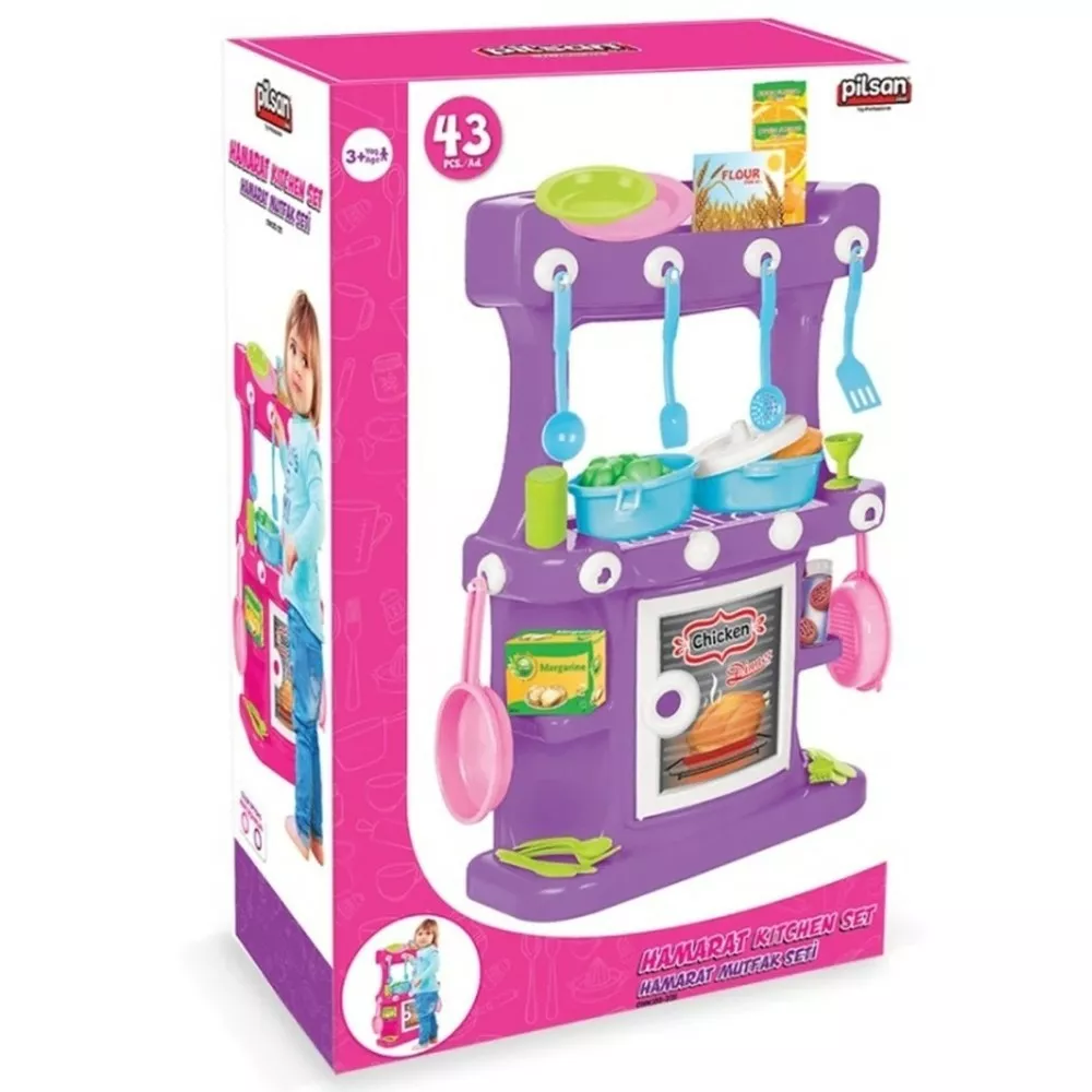 Bucatarie copii, cu 43 de piese, Pilsan Kitchen [2]