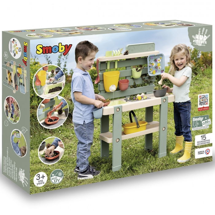 Bucatarie Smoby Mud Kitchen cu 15 accesorii [10]