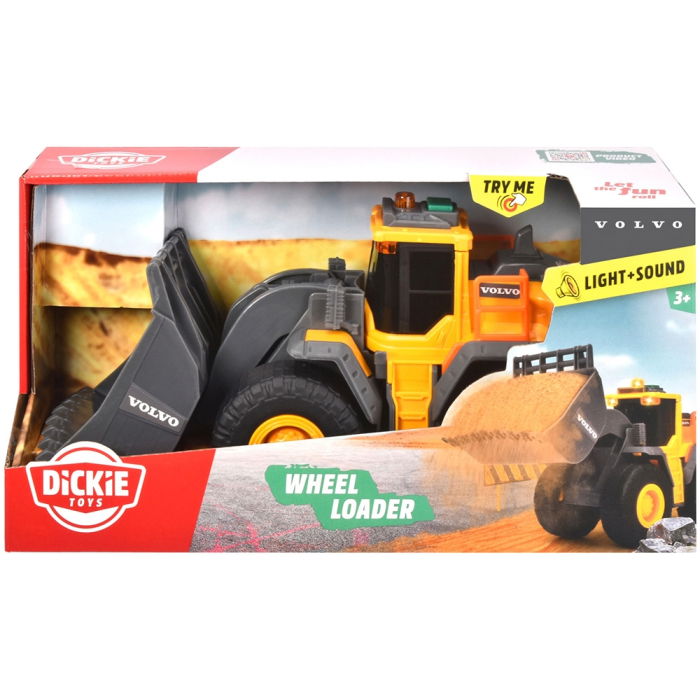 Buldozer Dickie Toys Volvo Wheel Loader 23 cm cu lumini si sunete [9]