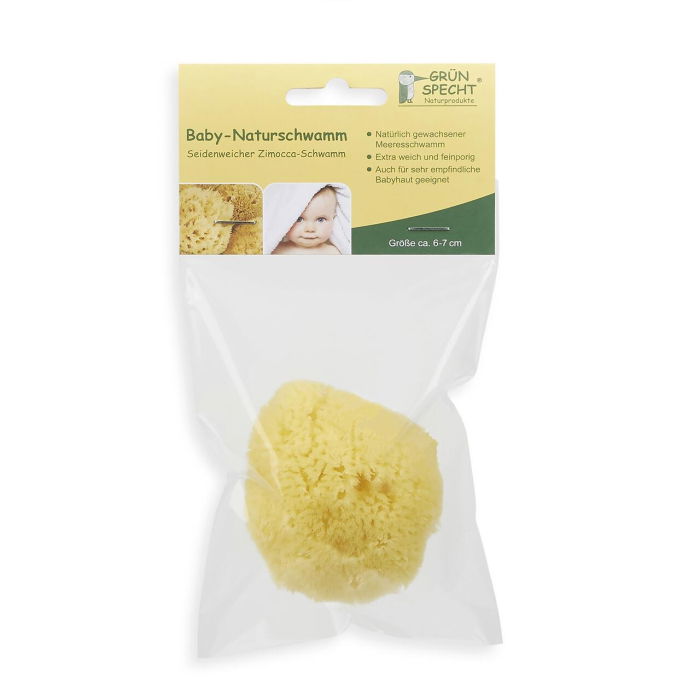 Burete natural de baie Zimocca pentru bebelusi, fara coloranti si aditivi artificiali, Grunspecht 510, 7-8 cm [4]