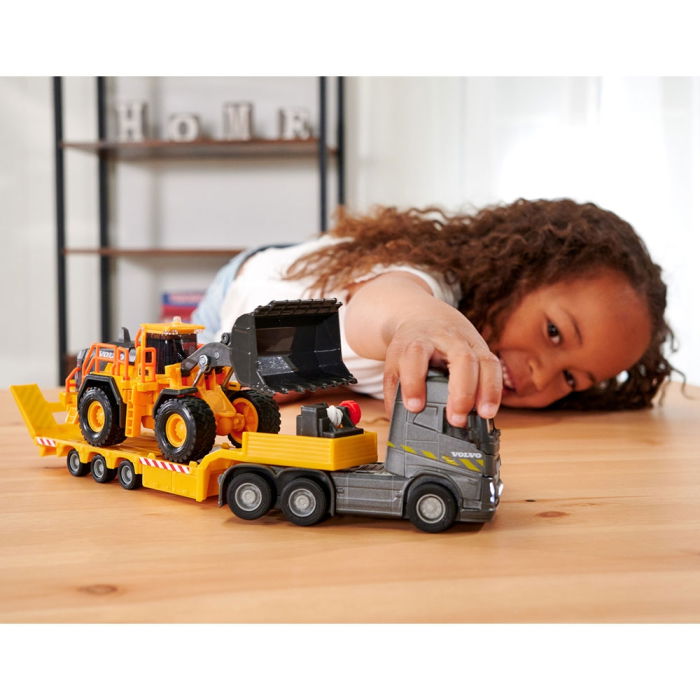 Camion Majorette Volvo cu remorca si buldozer [8]