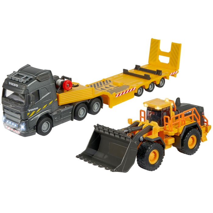 Camion Majorette Volvo cu remorca si buldozer [2]