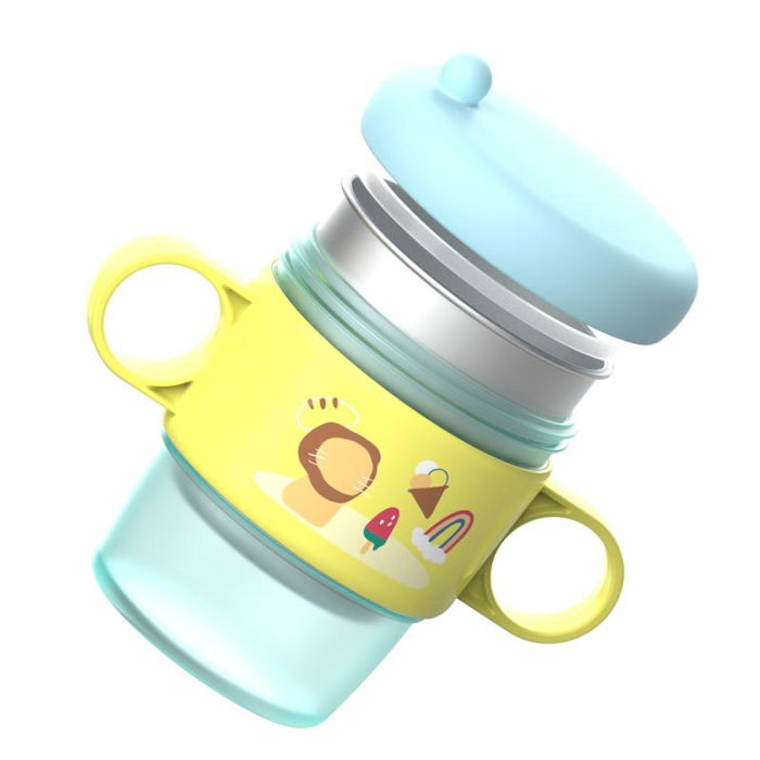 Cana termos cu manere si capac, blue, 250ml,  U-Grow [3]