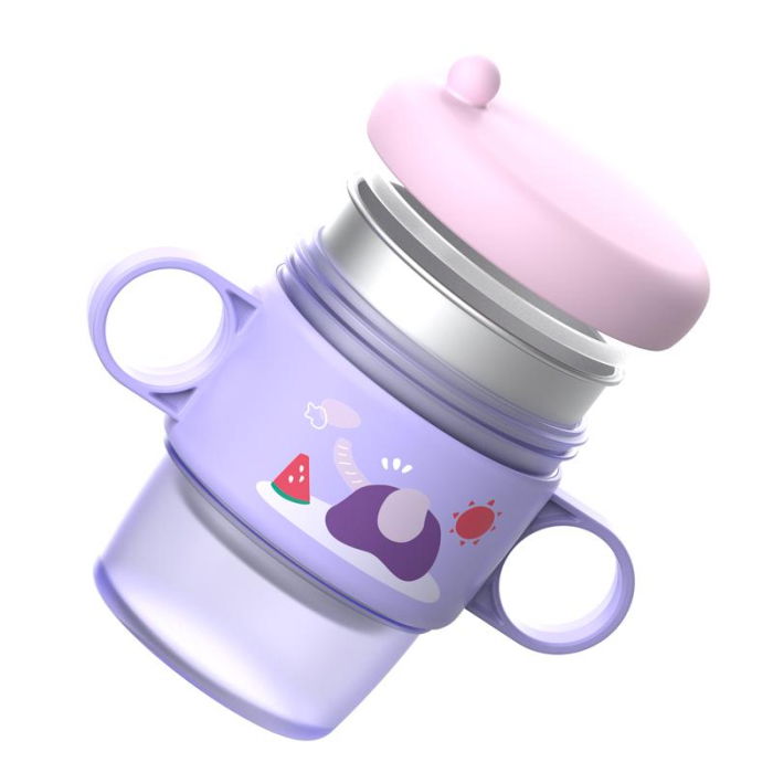 Cana termos cu manere si capac, mov, 250 ml, U-Grow [3]