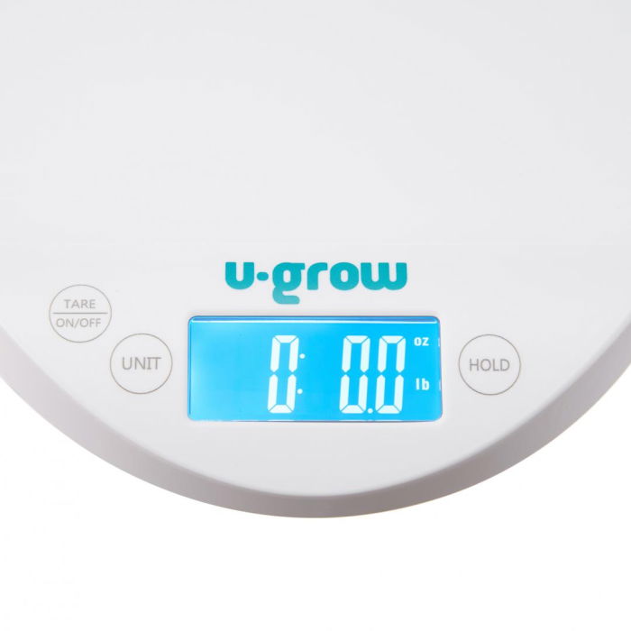 Cantar corporal 2 in 1 pentru bebelusi si copii U-Grow, functie bluetooth, capacitate 30 kg, display LCD, alb [4]
