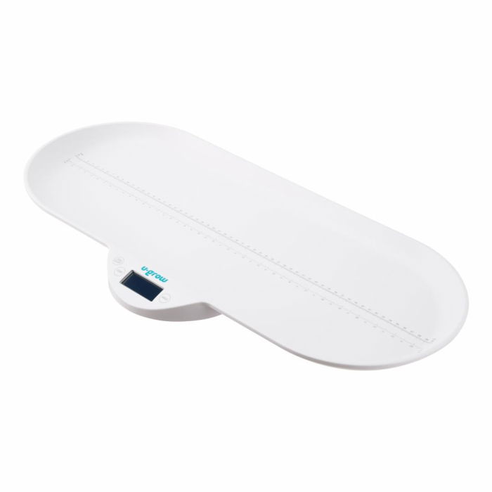 Cantar corporal 2 in 1 pentru bebelusi si copii U-Grow, functie bluetooth, capacitate 30 kg, display LCD, alb [5]