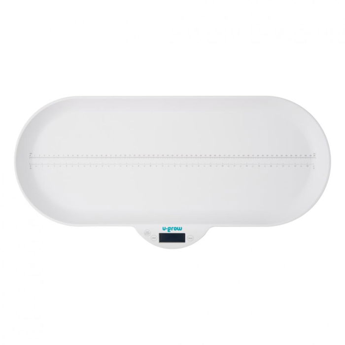 Cantar corporal 2 in 1 pentru bebelusi si copii U-Grow, functie bluetooth, capacitate 30 kg, display LCD, alb [1]