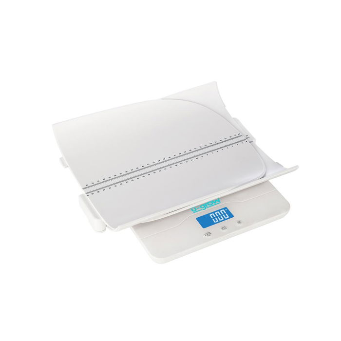 Cantar digital corporal 2in1 pentru bebe si mama, U-Grow, Display LED, Auto off, Functie Tara, 100kg, Alb [2]
