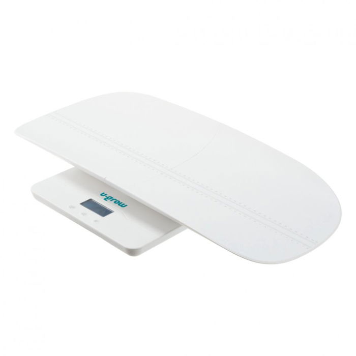 Cantar digital corporal 2in1 pentru bebe si mama, U-Grow, Display LED, blueetoth, Auto off, Functie Tara, 100kg, Alb [2]